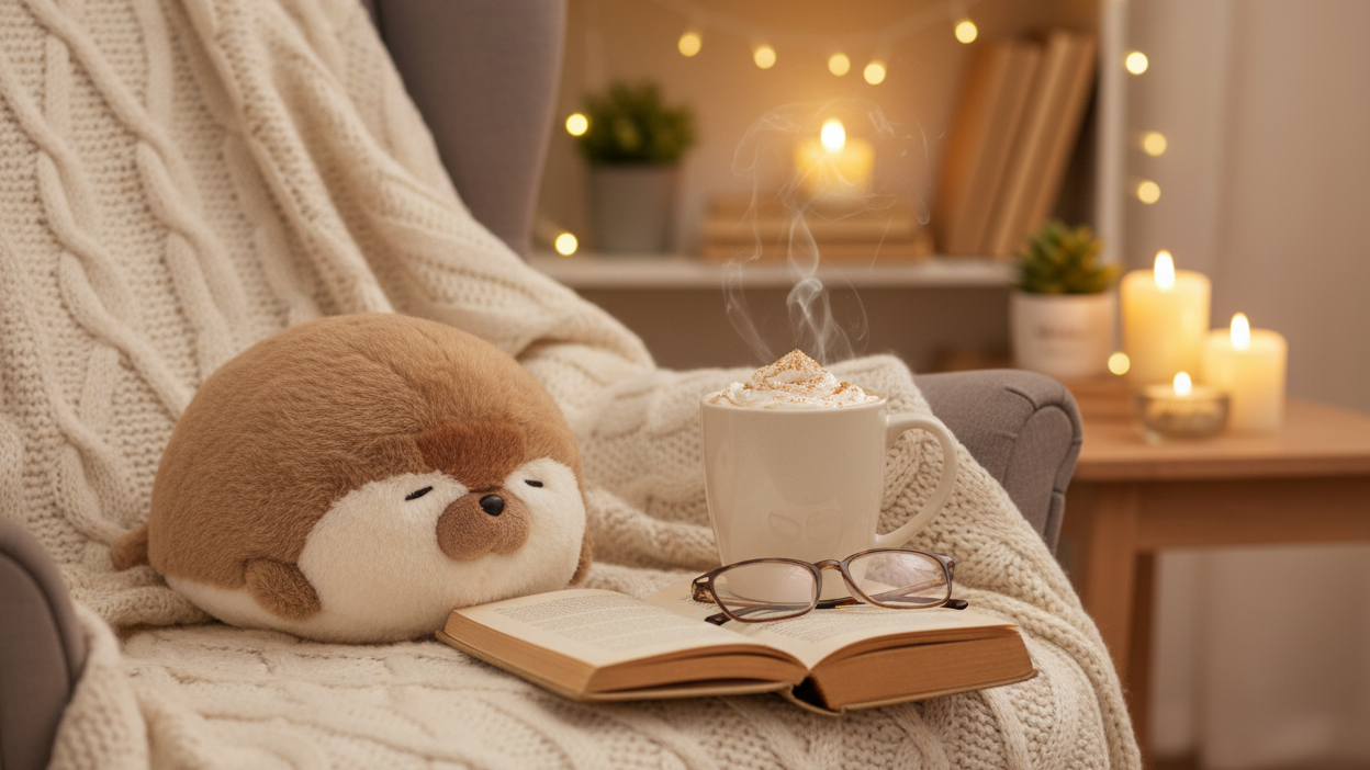Hedgehog Plush Lifestyle Scene